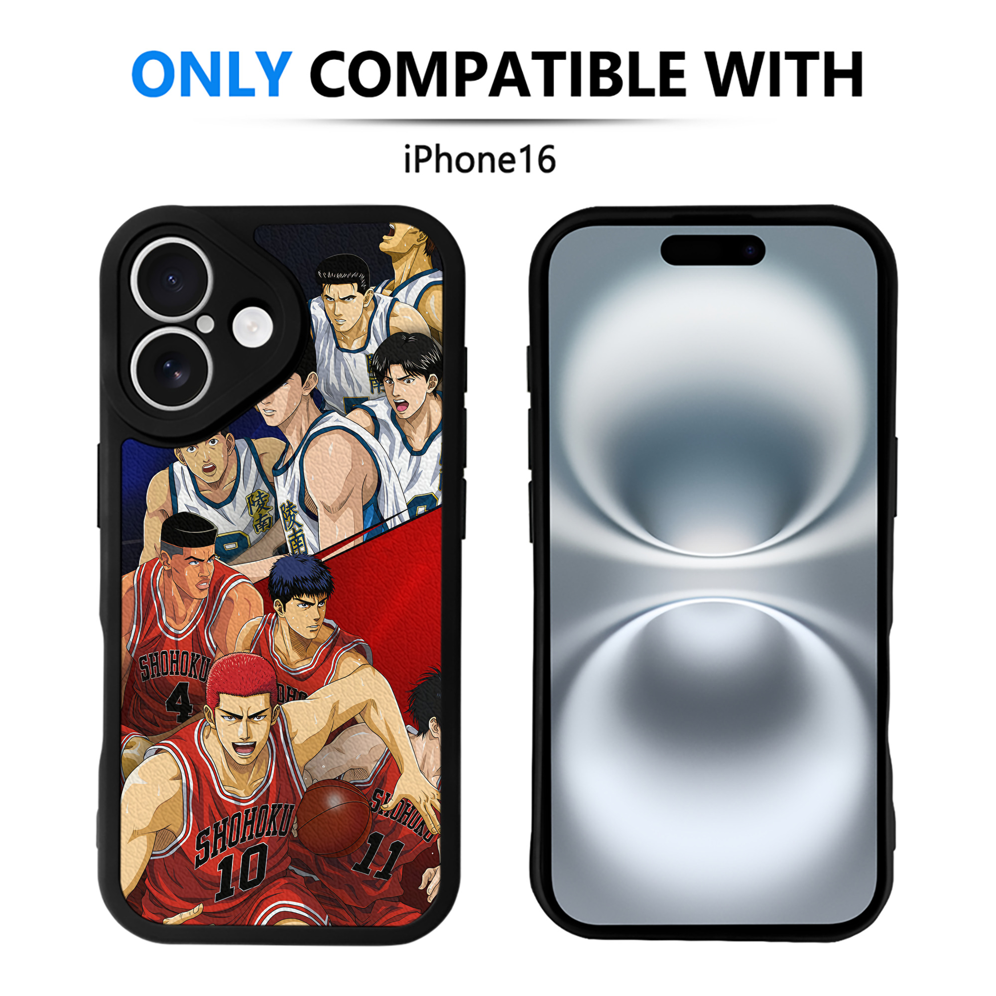 （画像用） SLAM DUNK／スラムダンク 【iPhone 16シリーズ対応】シリコンスマホケース（レザー調） 材質：シリコン